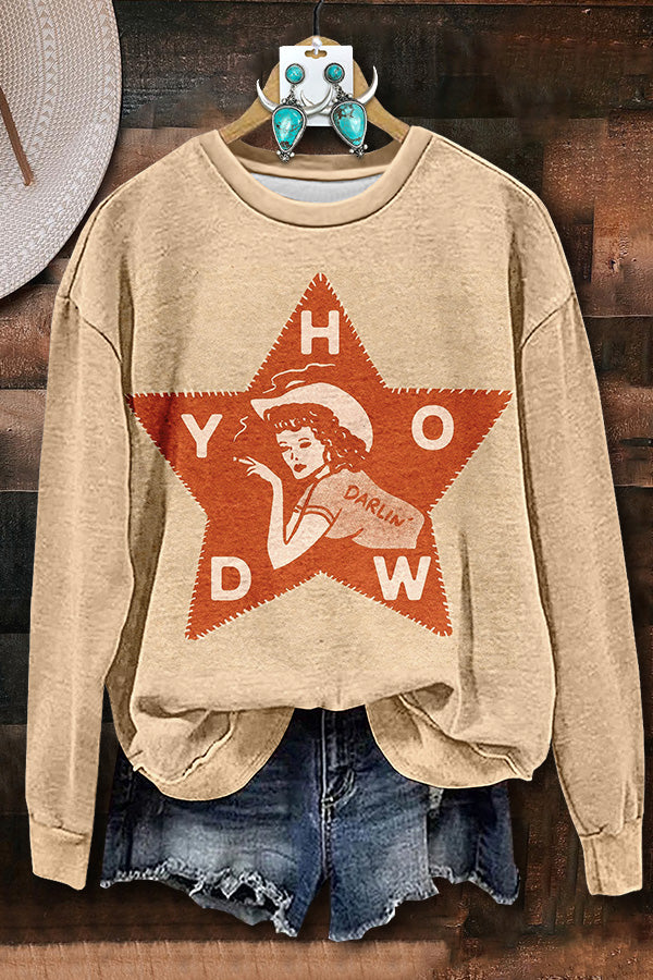 Western Howdy Cowgirl Sweatshirt