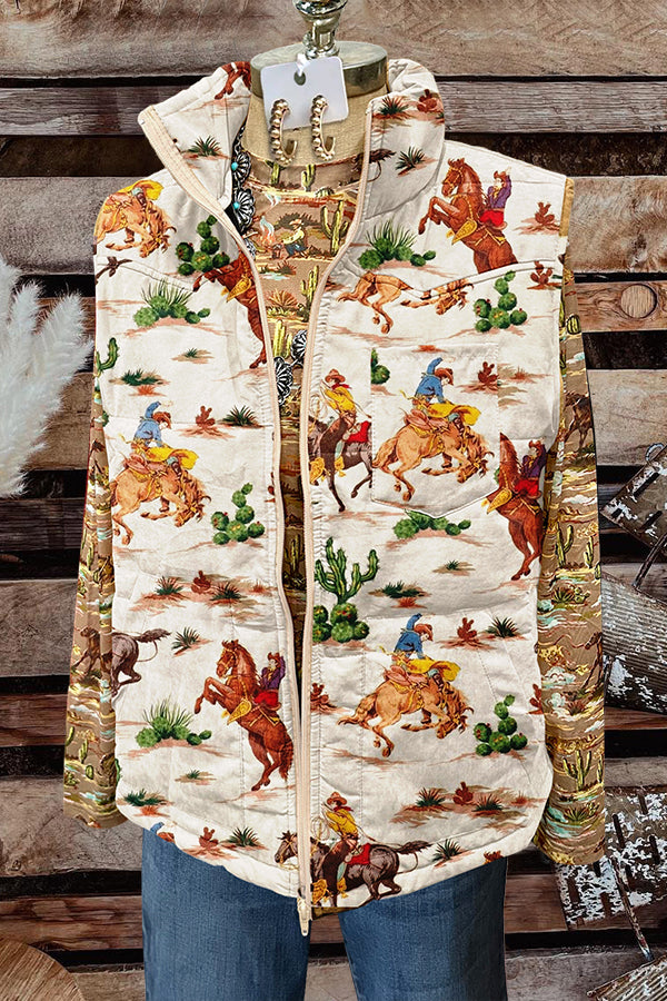 Western Ranch Cowboy Zipper Vest