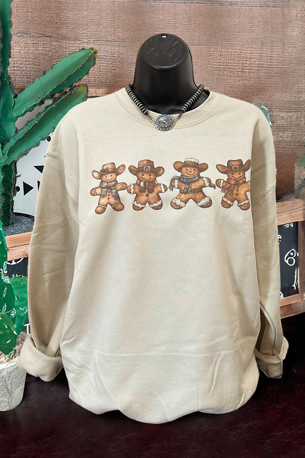 Cute Western Gingerbread Man Sweatshirt