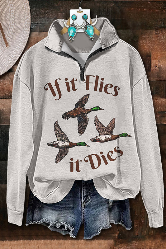 Duck Fly Zipper Sweatshirt