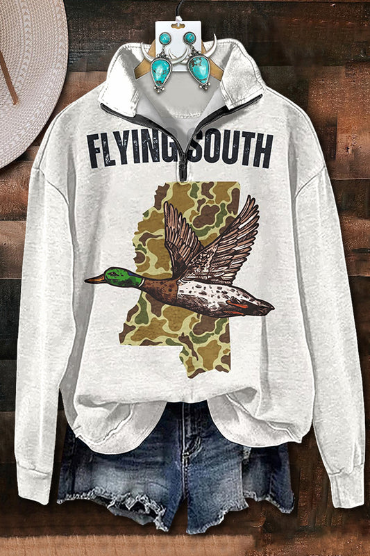 Fly South Duck Zip Sweatshirt