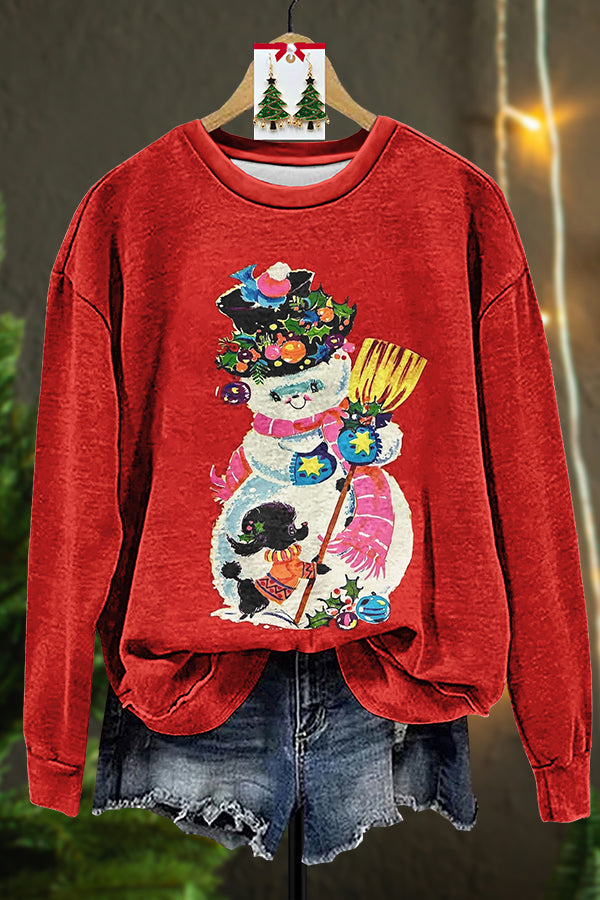 Retro Ugly Christmas Snowman Sweatshirt