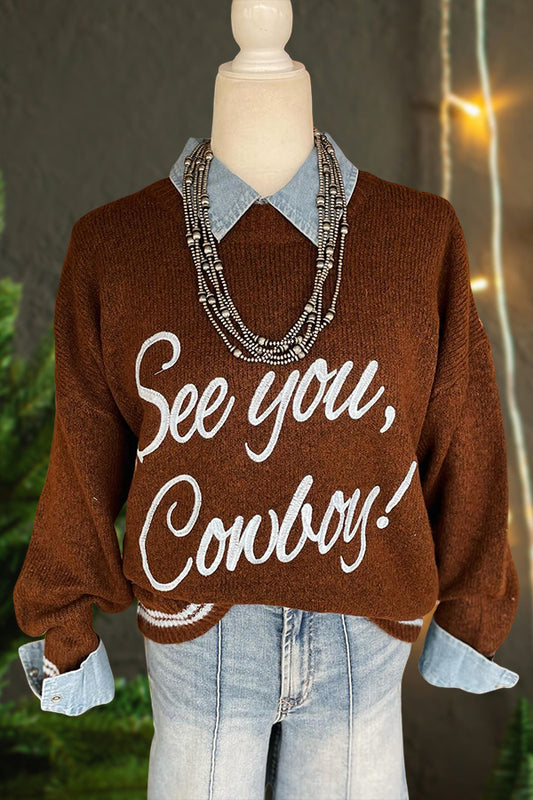 Retro See You Cowboy Sweater