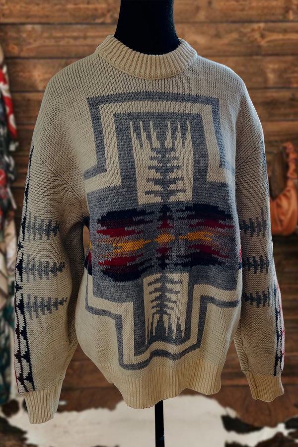 Western Classic Aztec Pattern Sweater