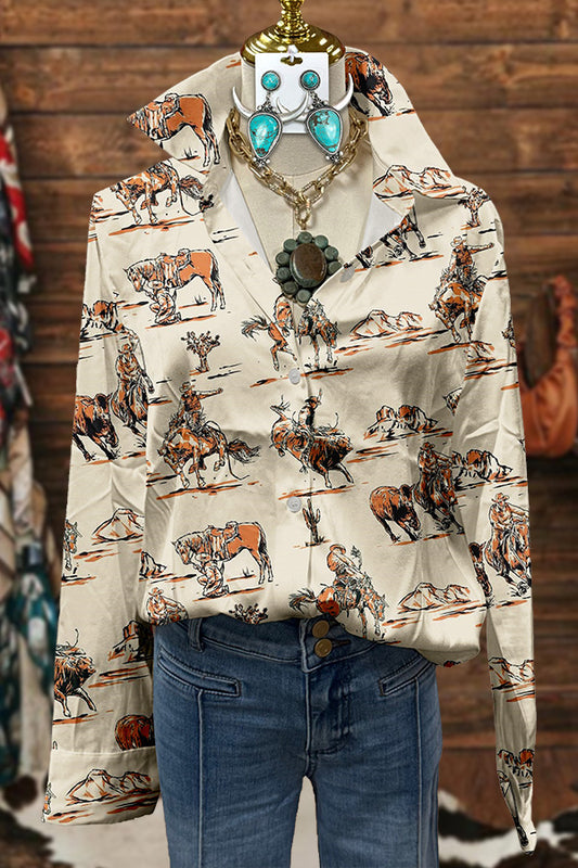 Western Ranch Print Shirt