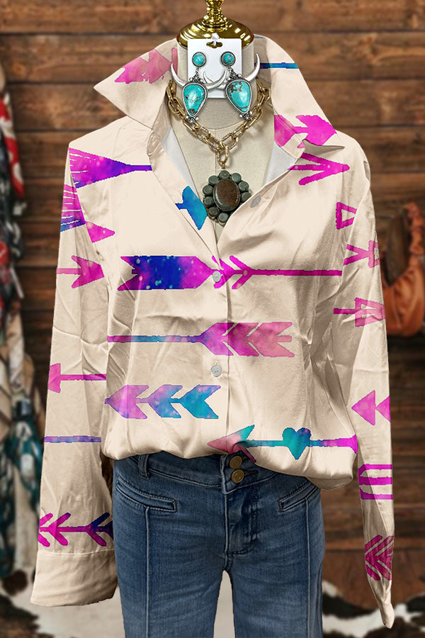 Valentine's Day Arrow Button Down Shirt