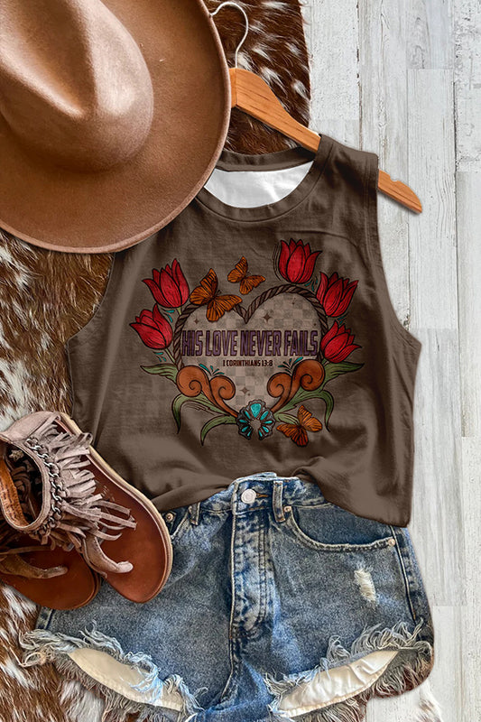 Western His Love Never Fails Sleeveless Vest