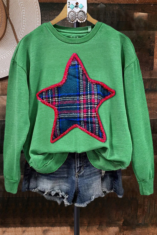 Classic Patchwork Contrast Color Sweatshirt