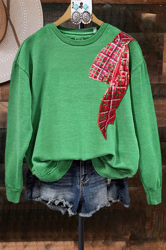 Classic Patchwork Contrast Color Sweatshirt