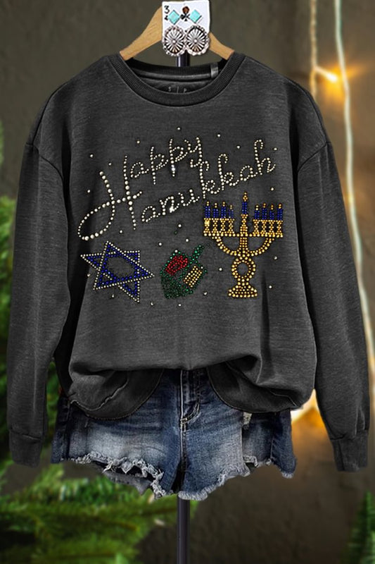 Classic Hanukkah Contrast Sweatshirt