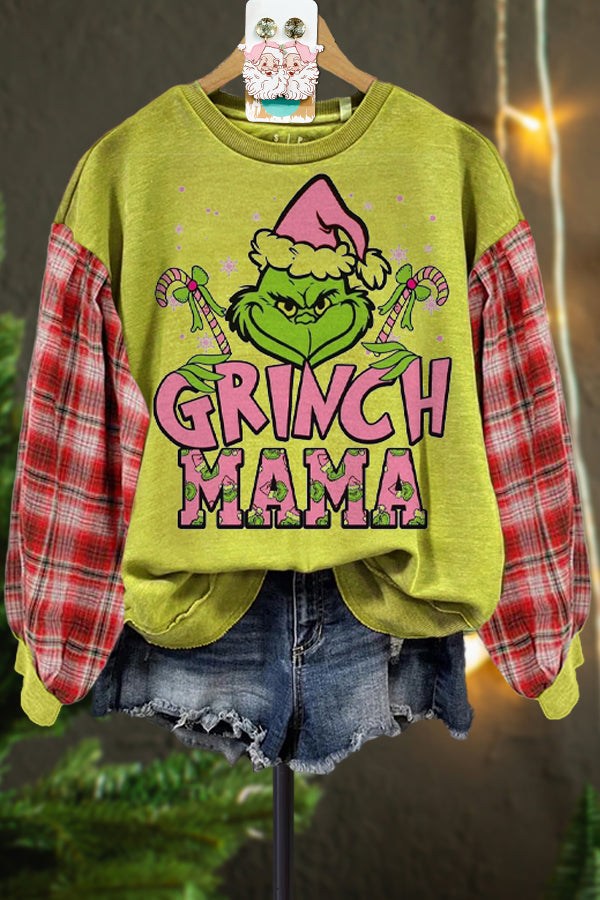 Classic Grinch Christmas Contrasting Sweatshirt