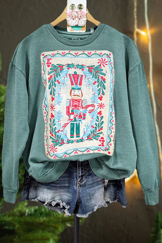 Classic Contrast Nutcracker Print Sweatshirt