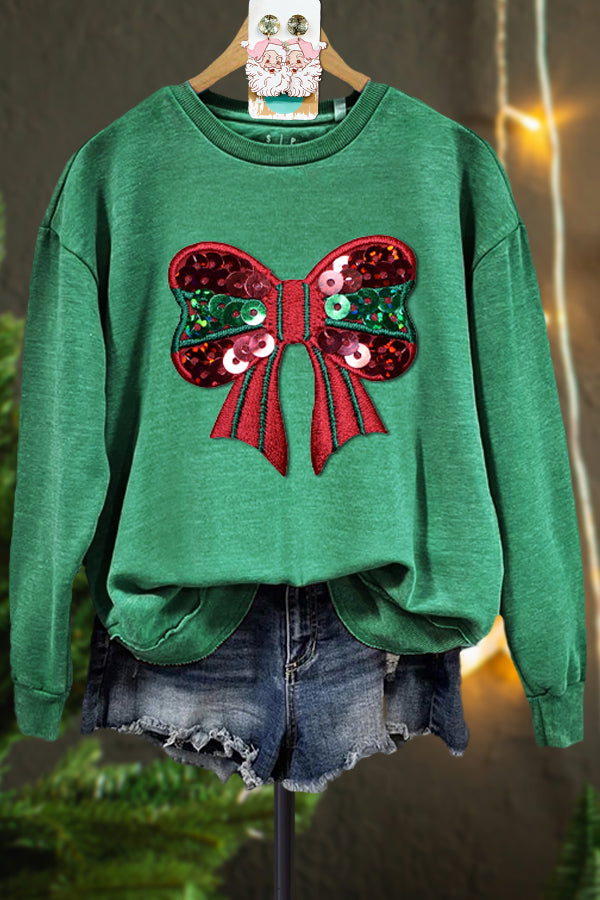 Classic Contrast Color Christmas Sweatshirt