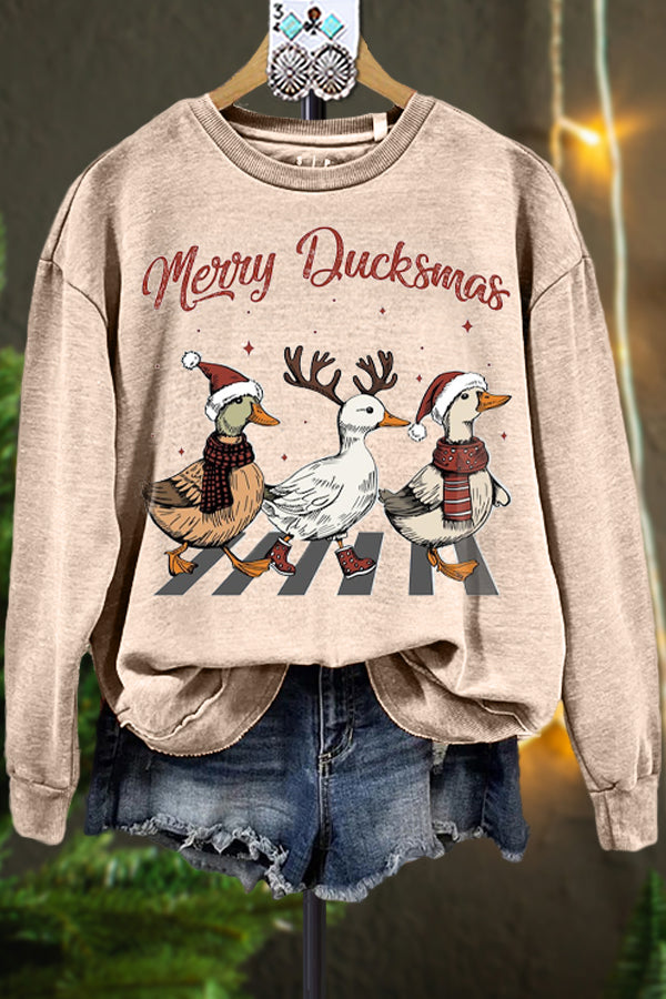 Vintage Duck Christmas Sweatshirt