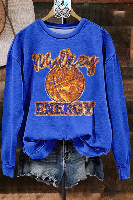 Classic Contrast Basketball Sweatshirt