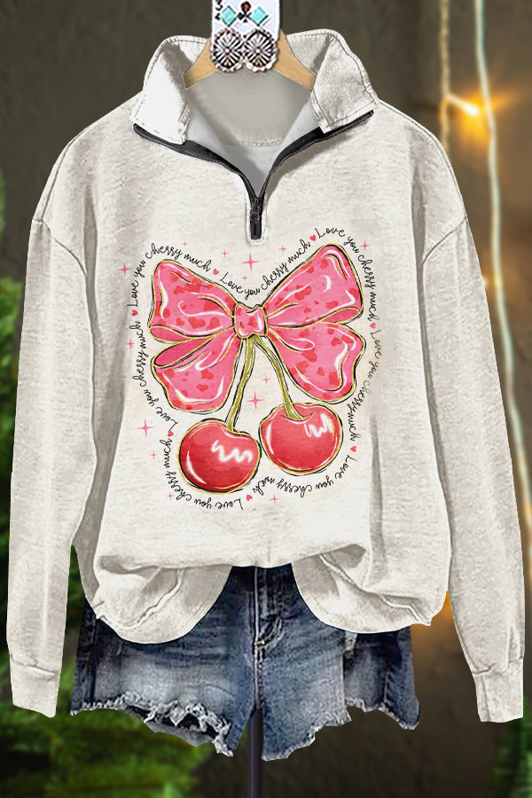 Classic Valentine's Day Graphic Print Sweatshirt