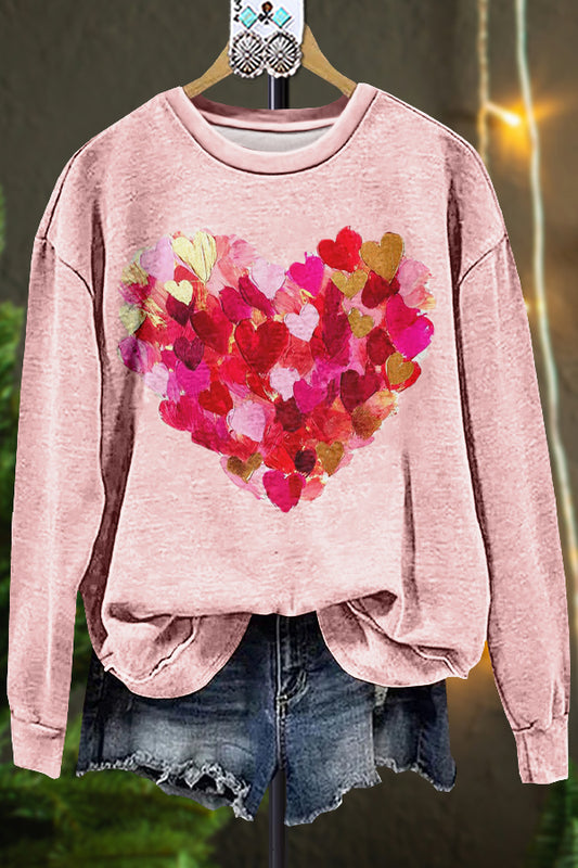 Classic Valentine's Day Graphic Print Sweatshirt