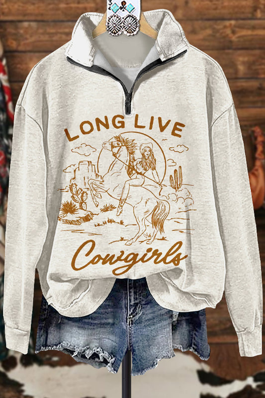 Classic Contrast Cowgirls Sweatshirt