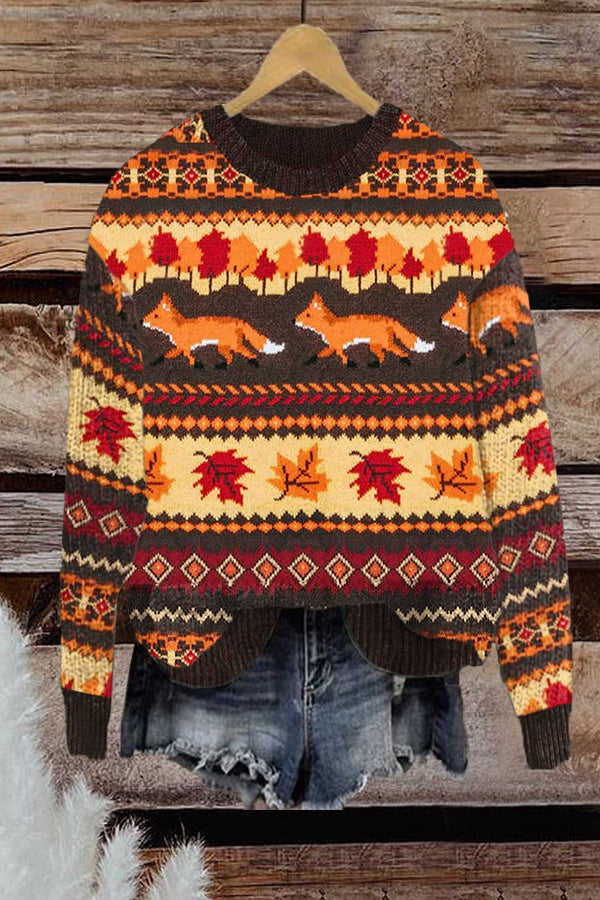 The Fox and Foliage Sweater