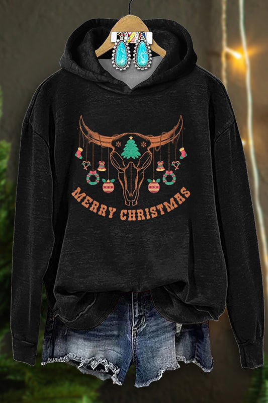 Retro Western Merry Christmas Cowboy Sweatshirt