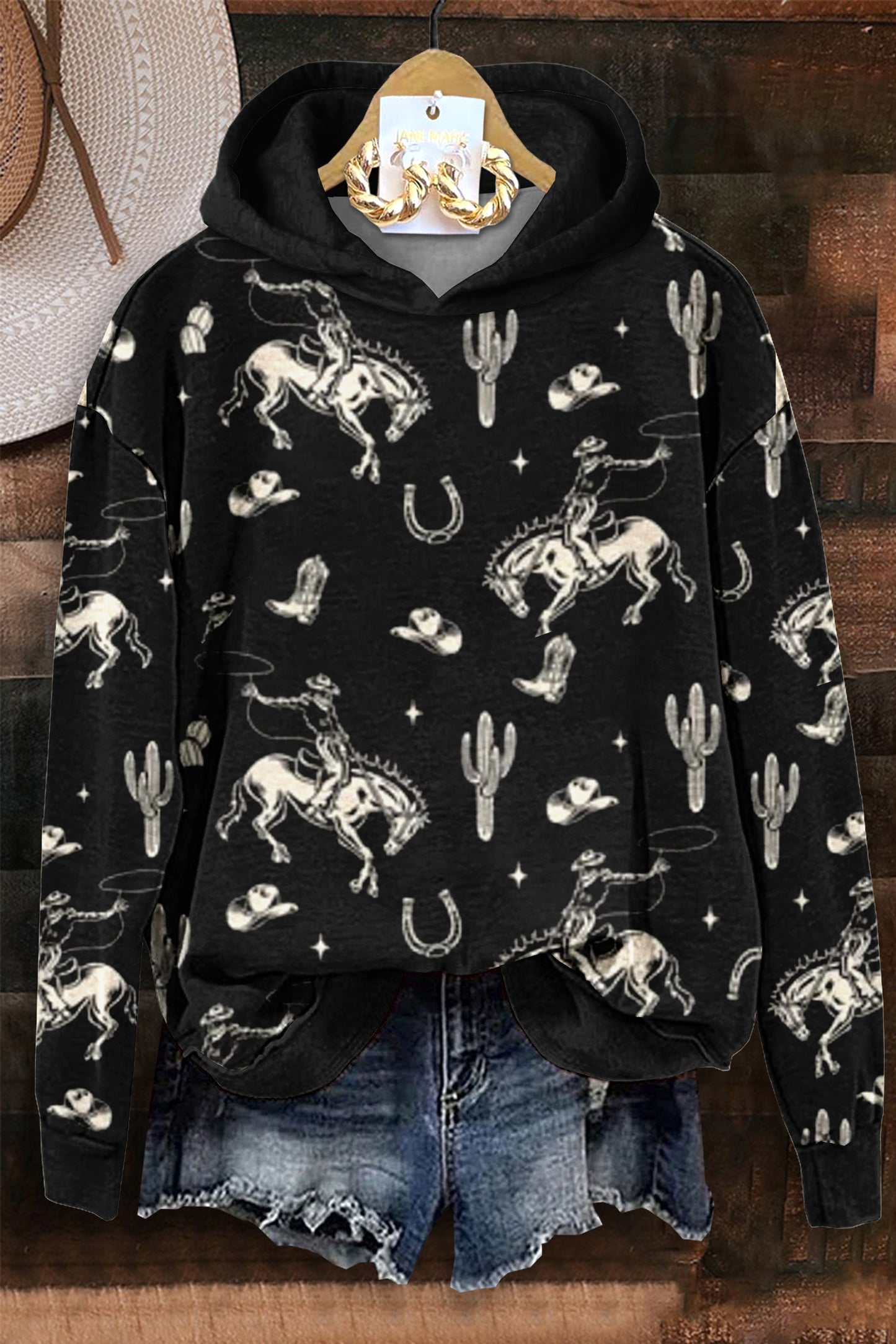 Cowboy Rides Hooded Sweatshirt