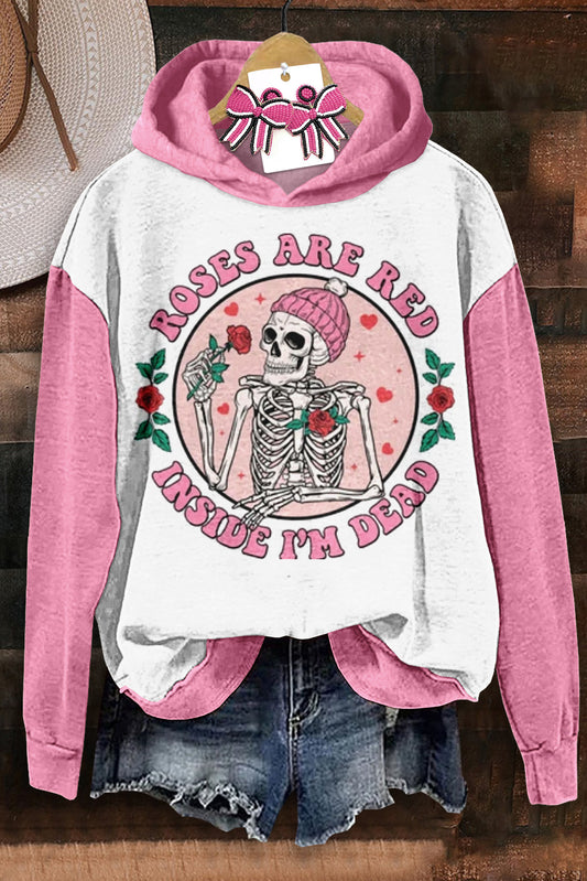 Roses Skull Hooded Sweatshirt