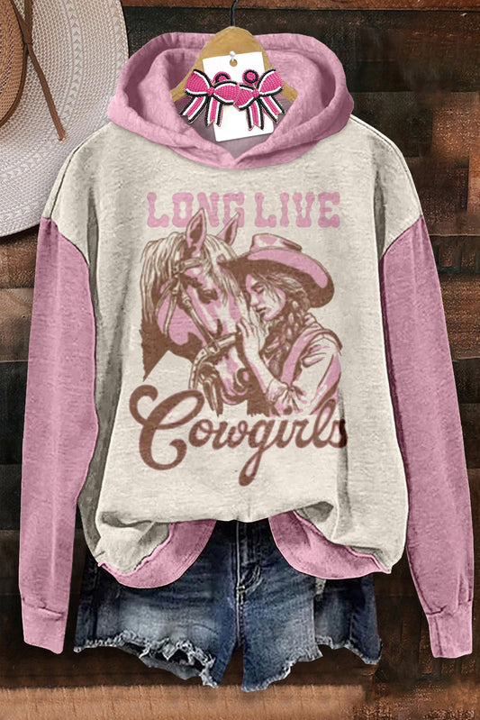 Cowgirl Horse Equestrian Hooded Sweatshirt