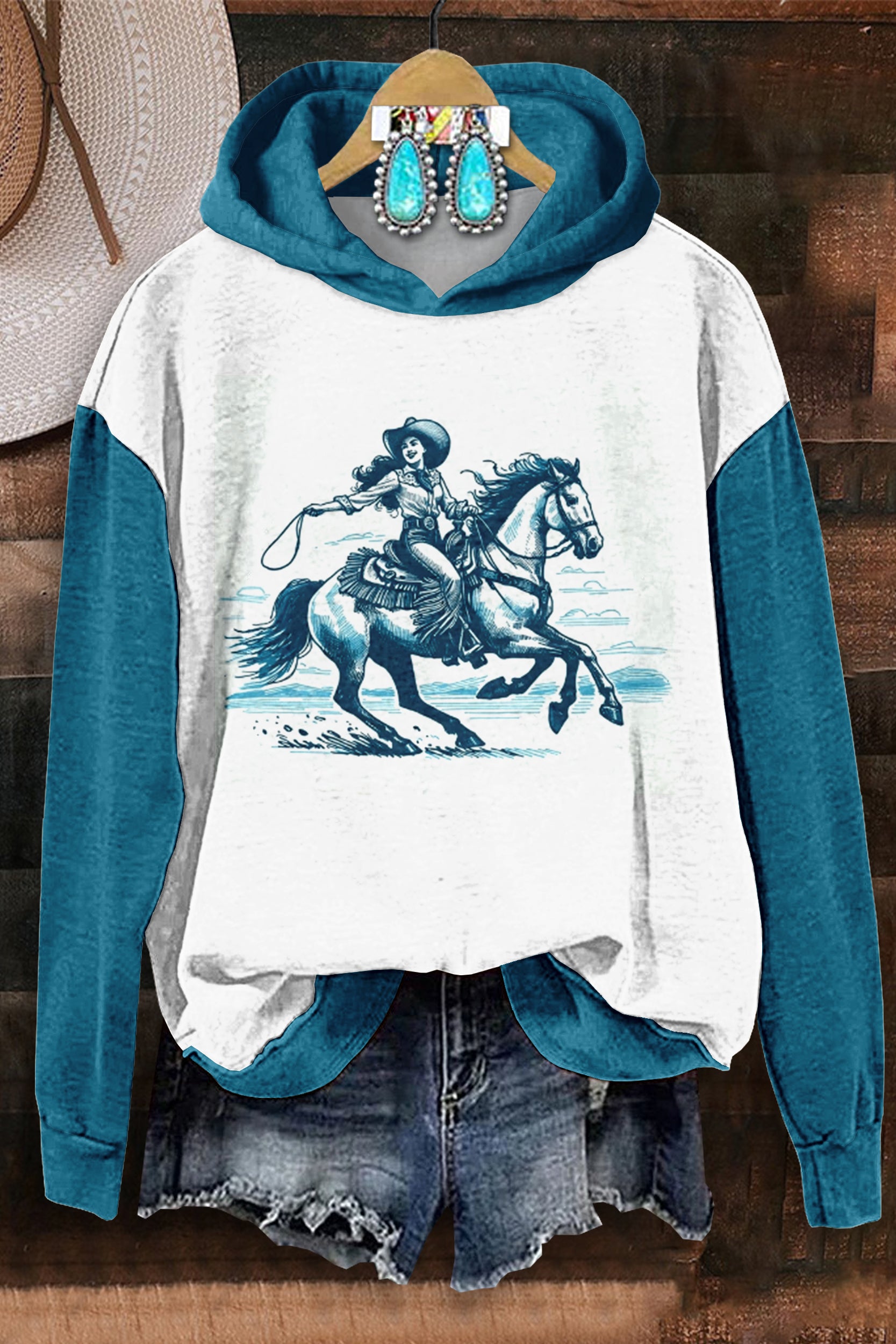 Horse Racing Wild Hooded Sweatshirt