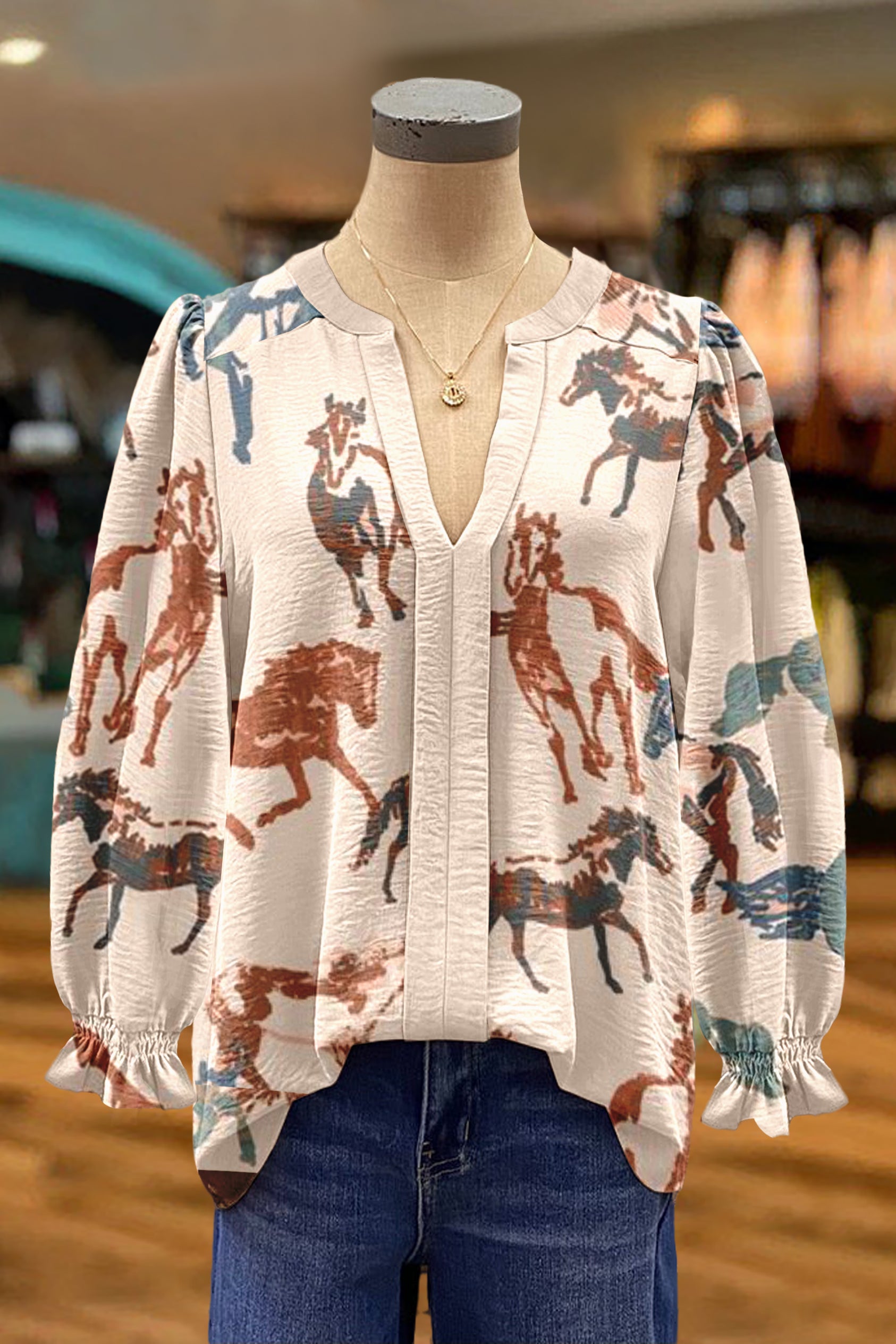 Galloping Horses Blouse