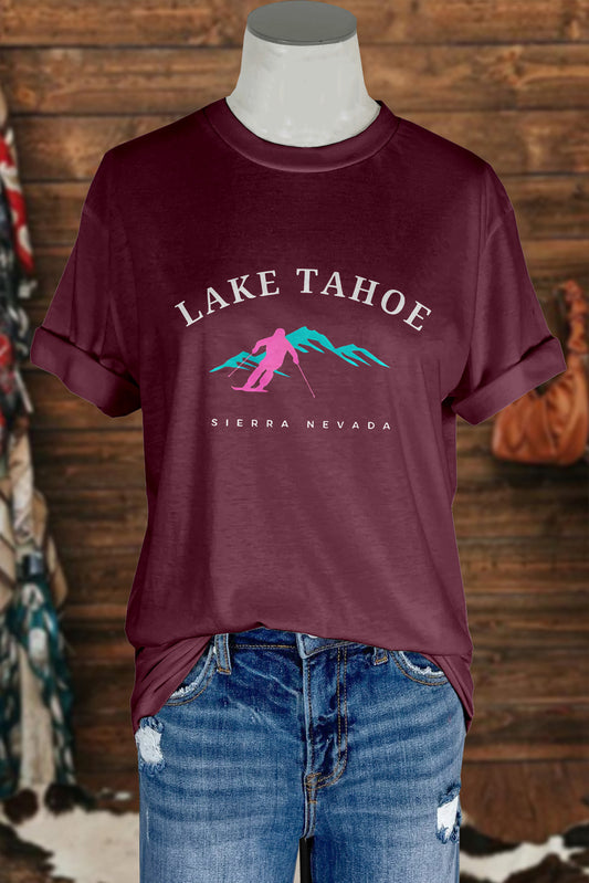 Lake Tahoe Retro Ski T-shirt