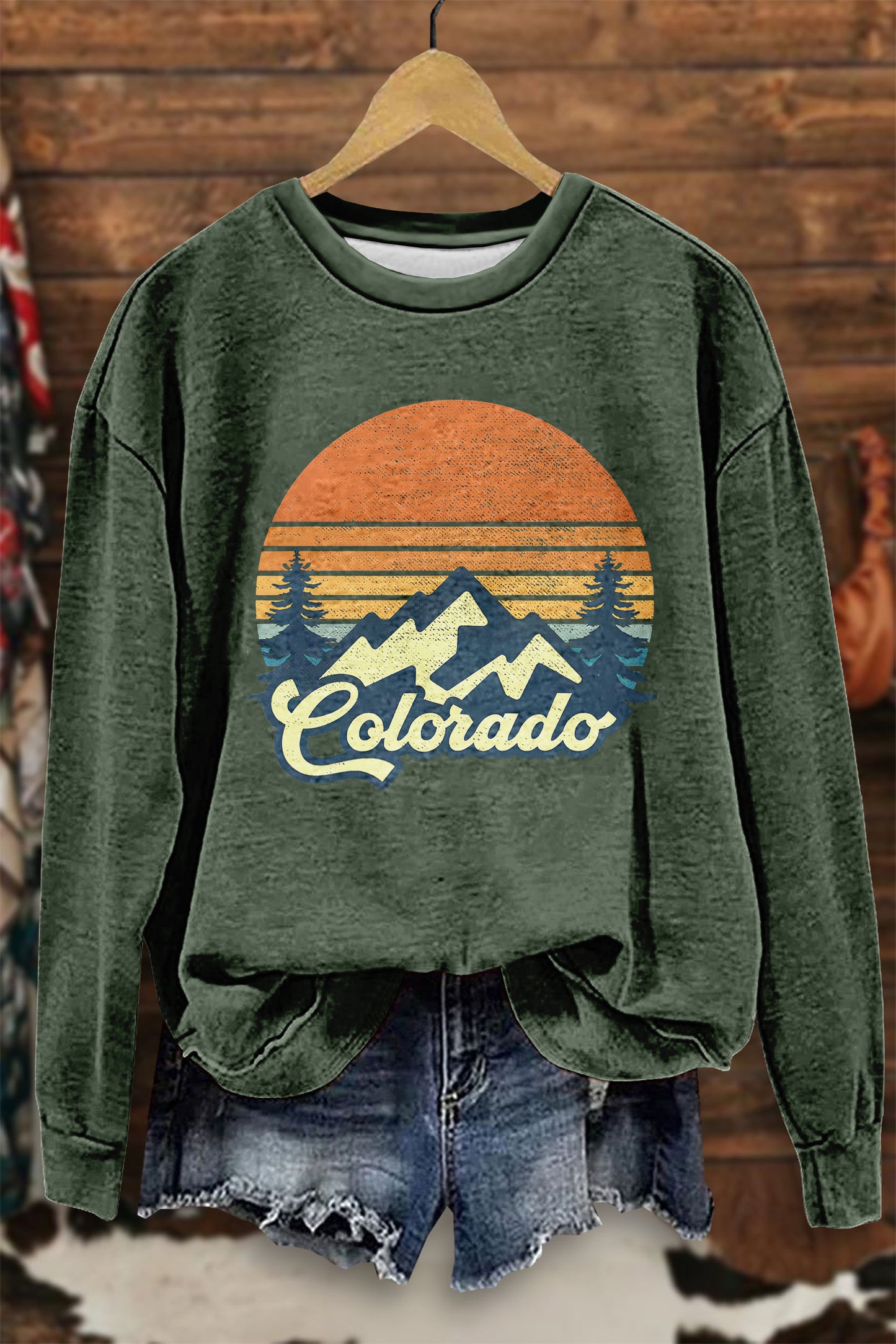 Casual Vintage Colorado Sweatshirt