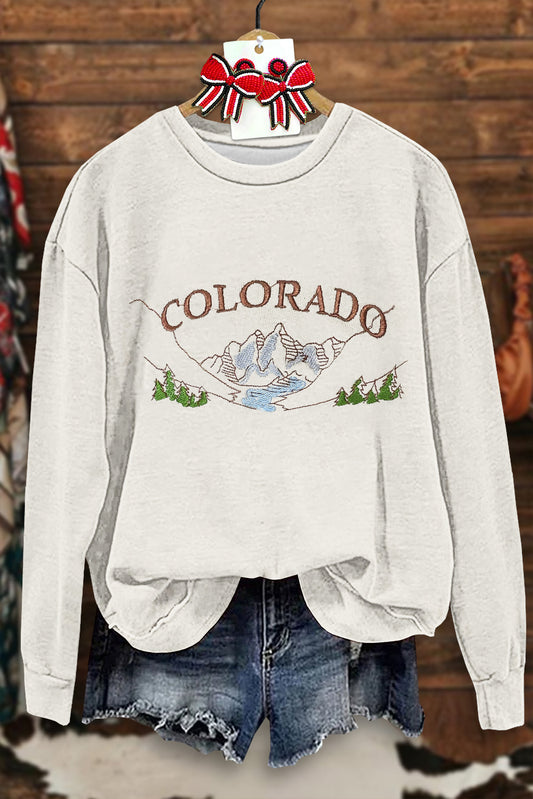 Colorado Print Mountain Sweatshirt