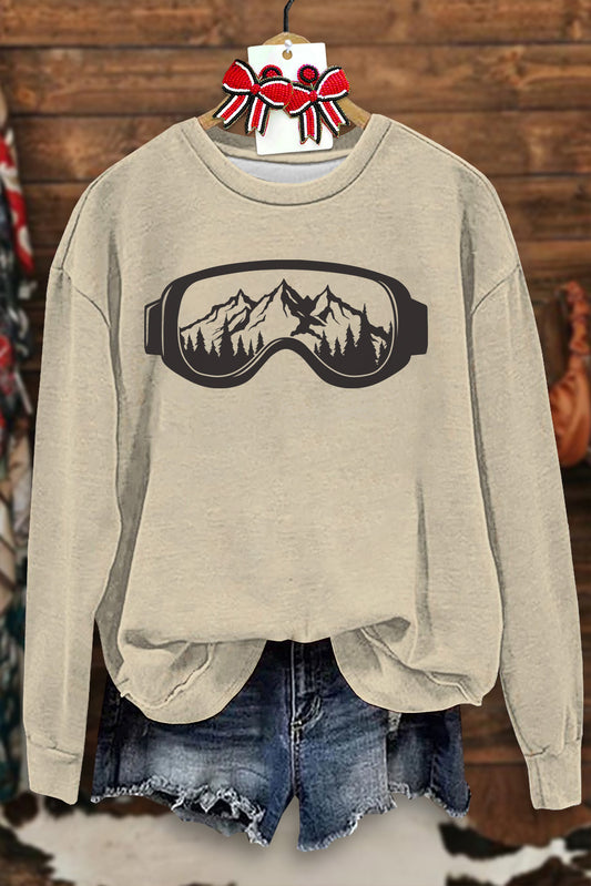 Snow Goggles Print Sweatshirt