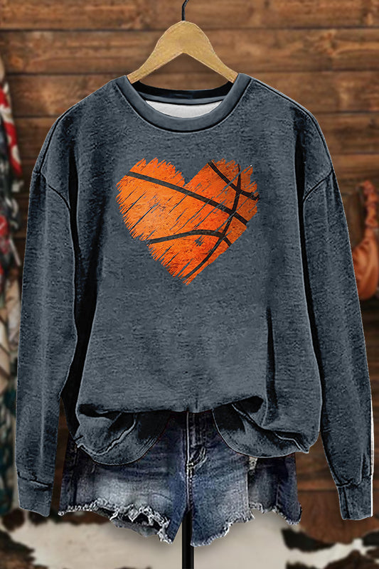 Chic Heart Basketball Sweatshirt