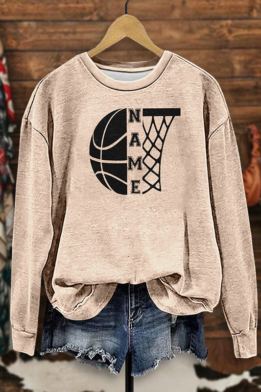 Name Print Basketball Sweatshirt