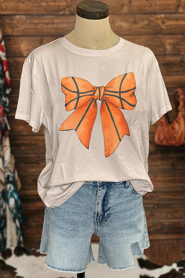 Cute Basketball Bow T-shirt