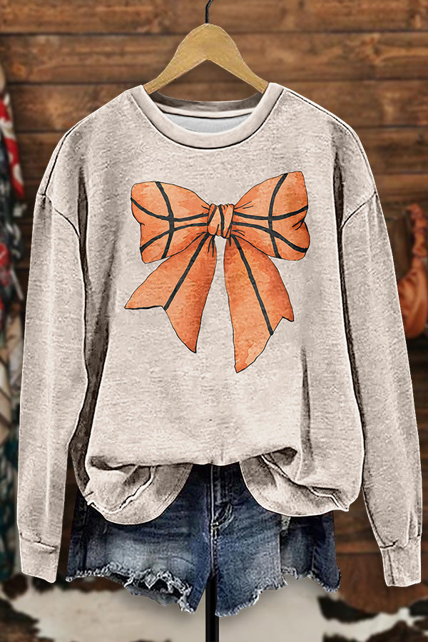 Cute Basketball Bow Sweatshirt