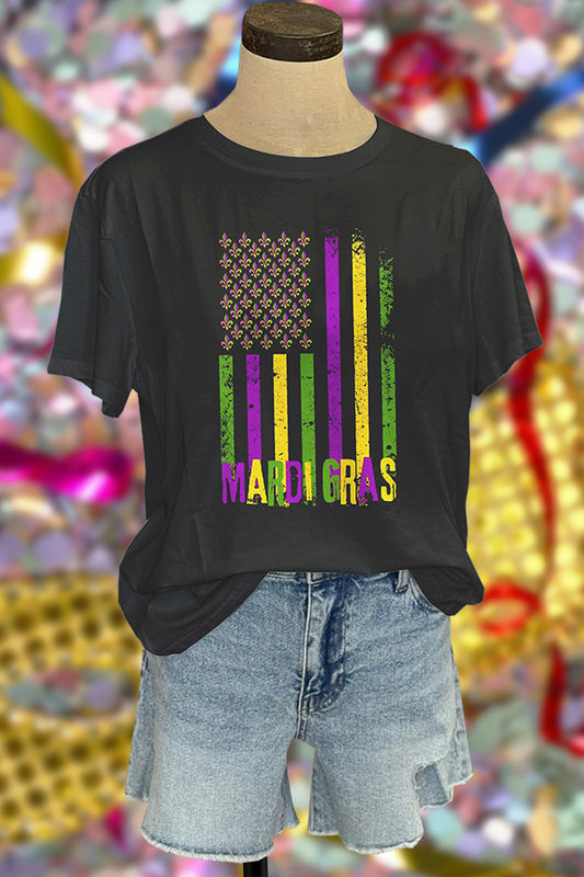 Back Print Mardi Gras T-shirt