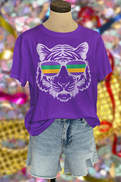 Cute Tiger Mardi Gras T-shirt