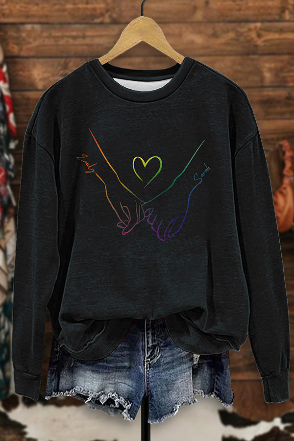 Fashion Lesbian Valentines Sweatshirt