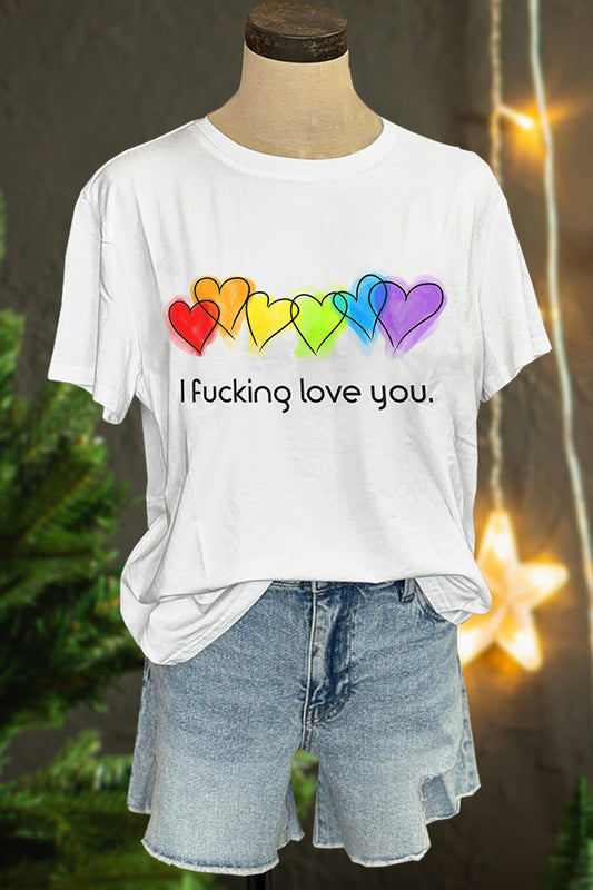 Gay Simple Letters T-shirt