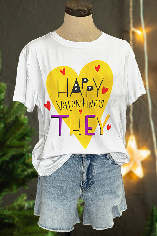 Happy Valentines Colorful T-shirt