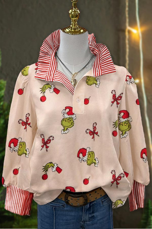 Christmas Grinch Print Top