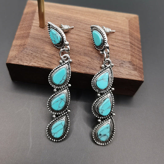 Vintage Drop Turquoise Drop Earrings