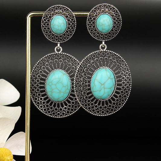 Hollow Turquoise Earrings