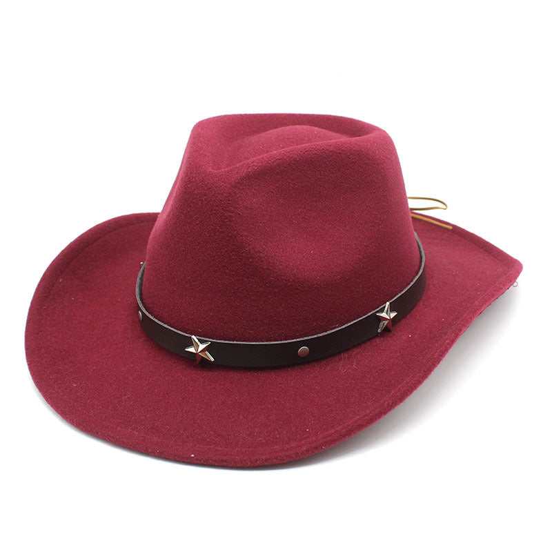 Western Felt Cowgirl Fedora Hat