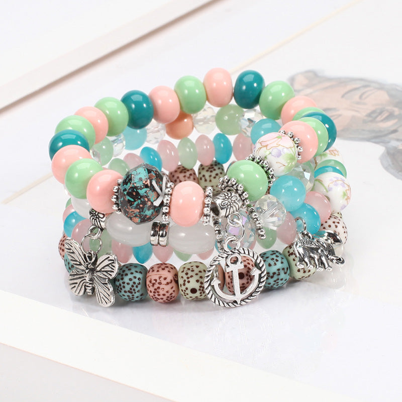 Bohemia Butterfly Multi-layered Bracelet