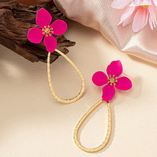 Chic Flower Drop Earrings