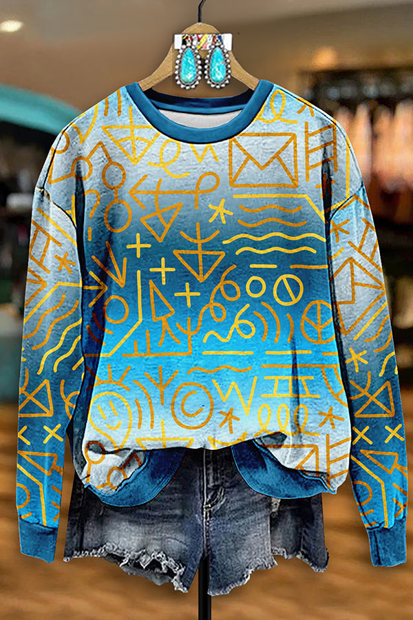 Beautiful Gradient Abstract Symbol Sweatshirt