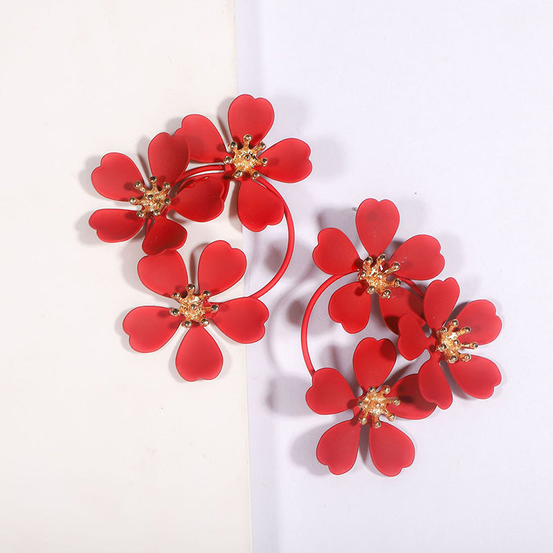 Beautiful Irregular Flower Earrings